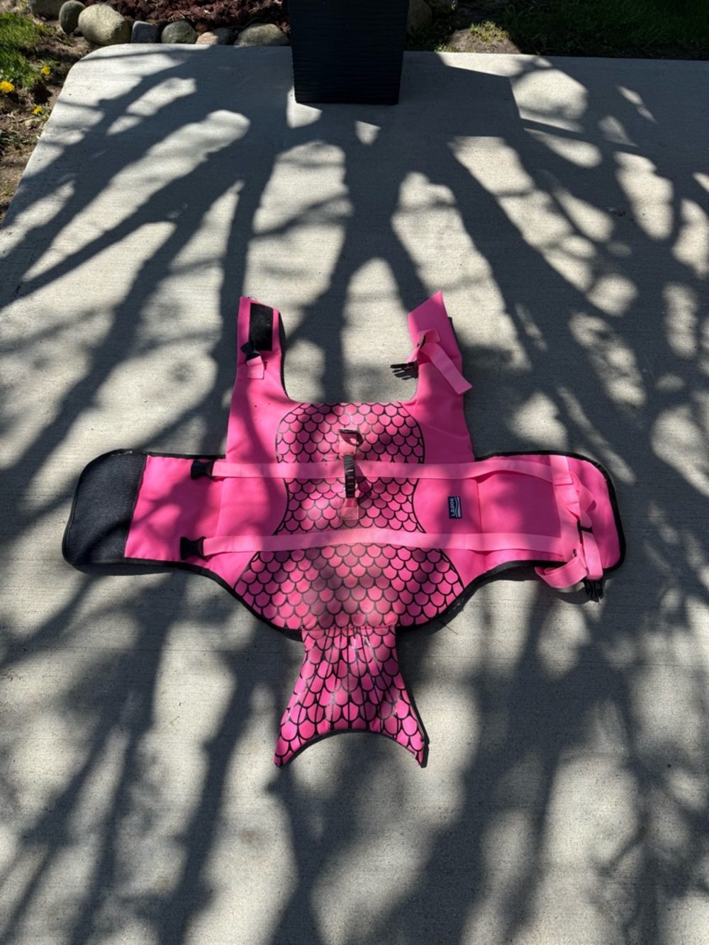 L.D.DOG Hot Pink Mermaid-Scale Dog Life Jacket